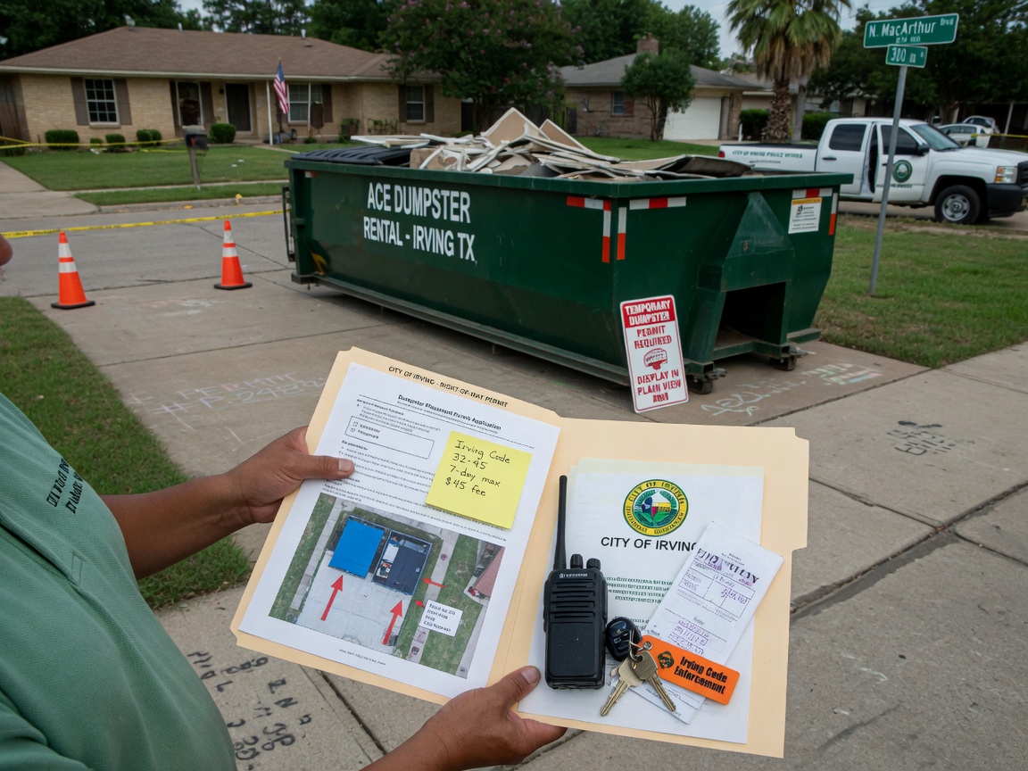 How to Get a Dumpster Permit in Irving Texas